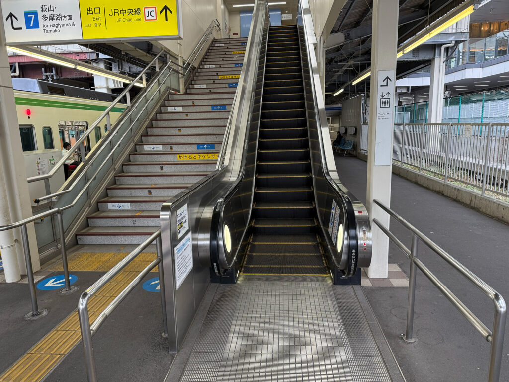 西武線国分寺駅 階段・エスカレーター